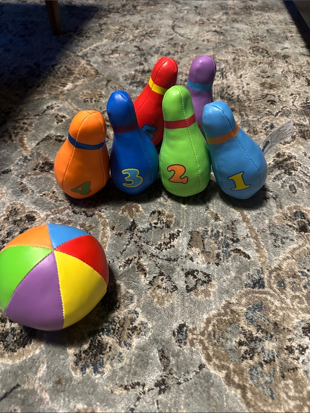 Plush Numbered Kids Bowling Set in Multicolor